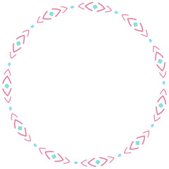 Cute pastel circle border frame