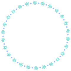 Cute pastel circle border frame