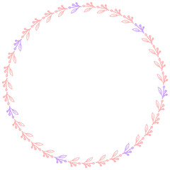 Cute pastel circle border frame