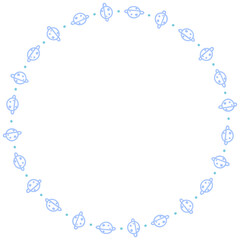 Cute pastel circle border frame