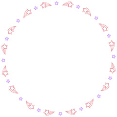 Cute pastel circle border frame