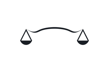 Fototapeta premium Simple elegant law firm logo , justice logo, black and white background
