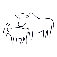 sacrificial animals vector illustration