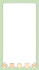 16:9クッキーの破線フレーム⭐︎PNG