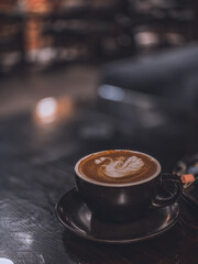 cup of coffee with beans