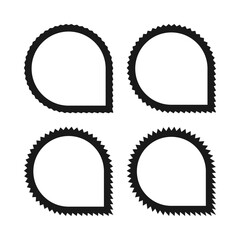 Zigzag Edge Hollow One Corner Circles