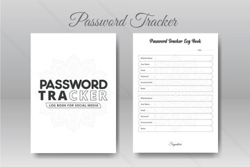 Password Log Book website information notebook
