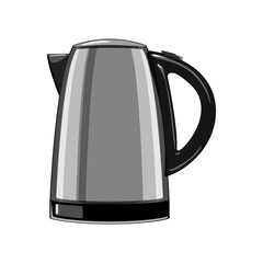 domestic electric kettle cartoon. beverage al, object water domestic electric kettle sign. isolated symbol vector illustration