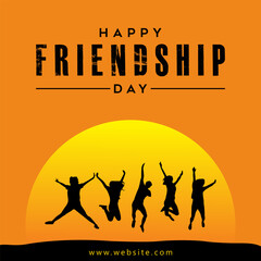 Happy friendship day poster design, happy friendship day