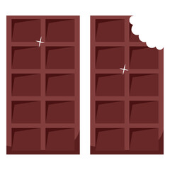 Two milk chocolates for world chocolate day