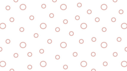 White background with dark pink circles