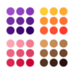 set of palette colors