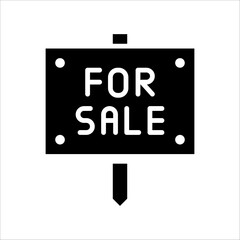 Solid vector icon for sale sign which can be used various design projects.