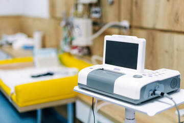Monitor healthcare medical technologies. Modern hospital maternity device.