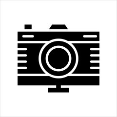Solid vector icon for digital camera which can be used various design projects.