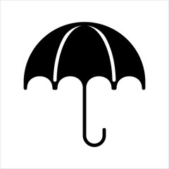 Solid vector icon for umbrella which can be used various design projects.