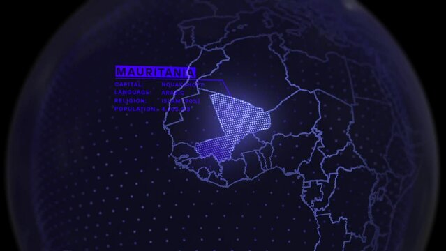 3D Map Of Mali With Information