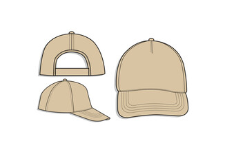 cappello con visiera in cinque parti 