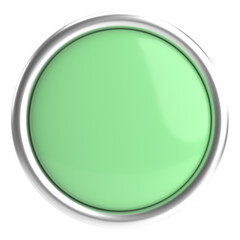 3D circle button. Empty button. 3D illustration.