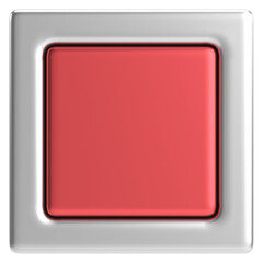 3D unchecked checkbox. Empty checkbox. 3D illustration.