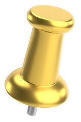 Push pin. Drawing pin. 3D pin. 3D illustration.