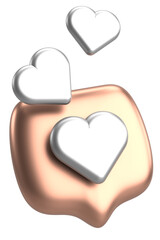 Like icon. 3D icon. 3D illustration.