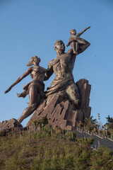 Le monument de la Renaissance Africaine dans le quartier de Ouakam en Afrique de l'Ouest