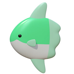 かわいいマンボウのキャラクター