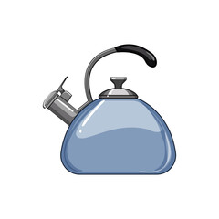 metal kettle kitchen cartoon. appliance water, drink pot metal kettle kitchen sign. isolated symbol vector illustration