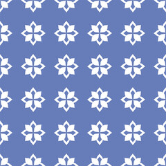 Vector. Seamless mediterranean geometric pattern in patchwork style. Talavera template. Portuguese Azulejo. Turkish decoration. Moroccan mosaic. Spanish porcelain. Ceramic dishes, folk ornament.