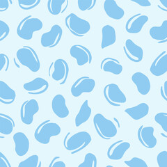 Abstract seamless pattern with trendy boho pattern with spots in a blue palette.