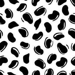 Dalmatian animal fur seamless pattern. Hand drawn animal skin pattern. Stained background.
