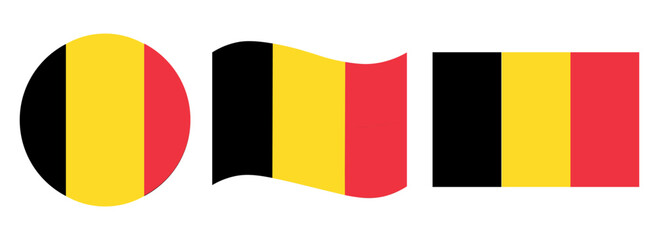 Belgium flag icon. Belgium nation element set vector ilustration.