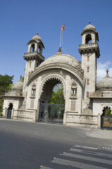 Fototapeta na wymiar Royal entrance gate of The Lakshmi Vilas Palace, was built by Maharaja Sayajirao Gaekwad 3rd in 1890, Vadodara (Baroda), Gujarat, India