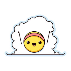 Sports funny fried egg character