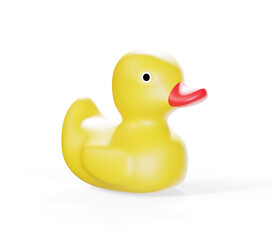 Seaman Rubber Duck, 3D rendering isolated on white background