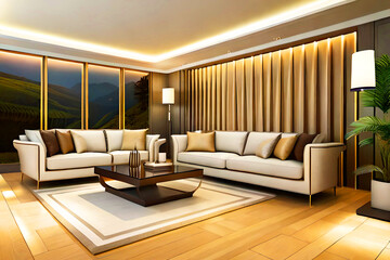 luxury elegant modern element sofa furniture with generative ai technology