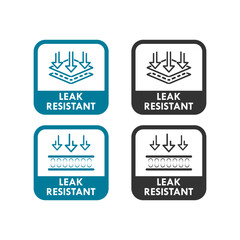 Leak resistant logo template illustration