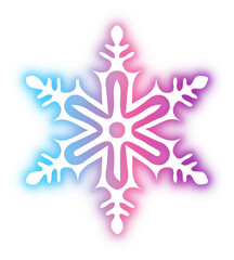 Collection of snowflake neon