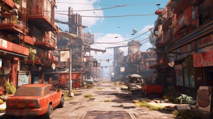 Breathtaking mountain landscape game art