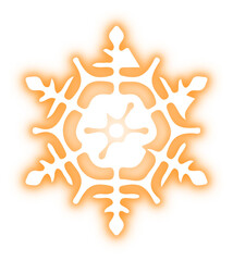 Collection of snowflake neon