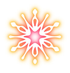 Collection of snowflake neon