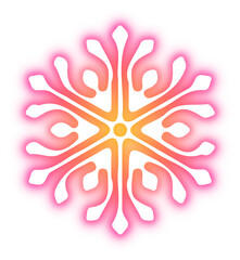 Collection of snowflake neon