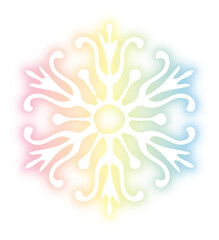 Collection of snowflake neon