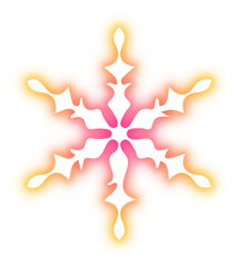 Collection of snowflake neon