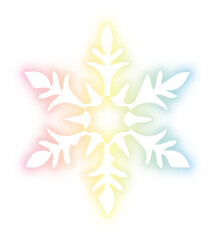 Collection of snowflake neon