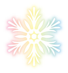 Collection of snowflake neon