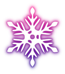 Collection of snowflake neon