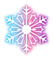 Collection of snowflake neon