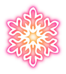 Collection of snowflake neon